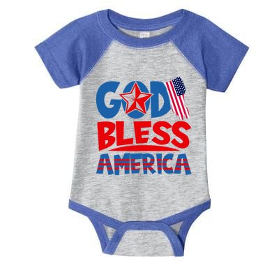 God Bless America American Flag God Bless America Gift Infant Baby Jersey Bodysuit