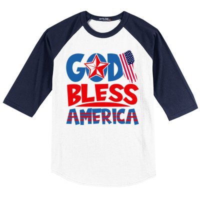 God Bless America American Flag God Bless America Gift Baseball Sleeve Shirt