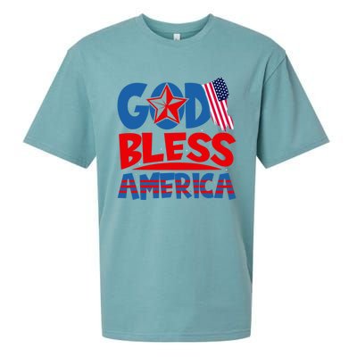 God Bless America American Flag God Bless America Gift Sueded Cloud Jersey T-Shirt