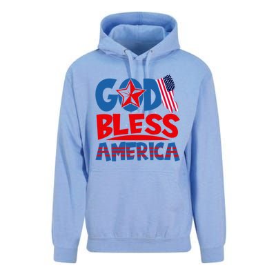 God Bless America American Flag God Bless America Gift Unisex Surf Hoodie