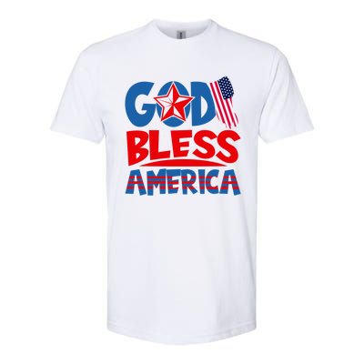 God Bless America American Flag God Bless America Gift Softstyle CVC T-Shirt