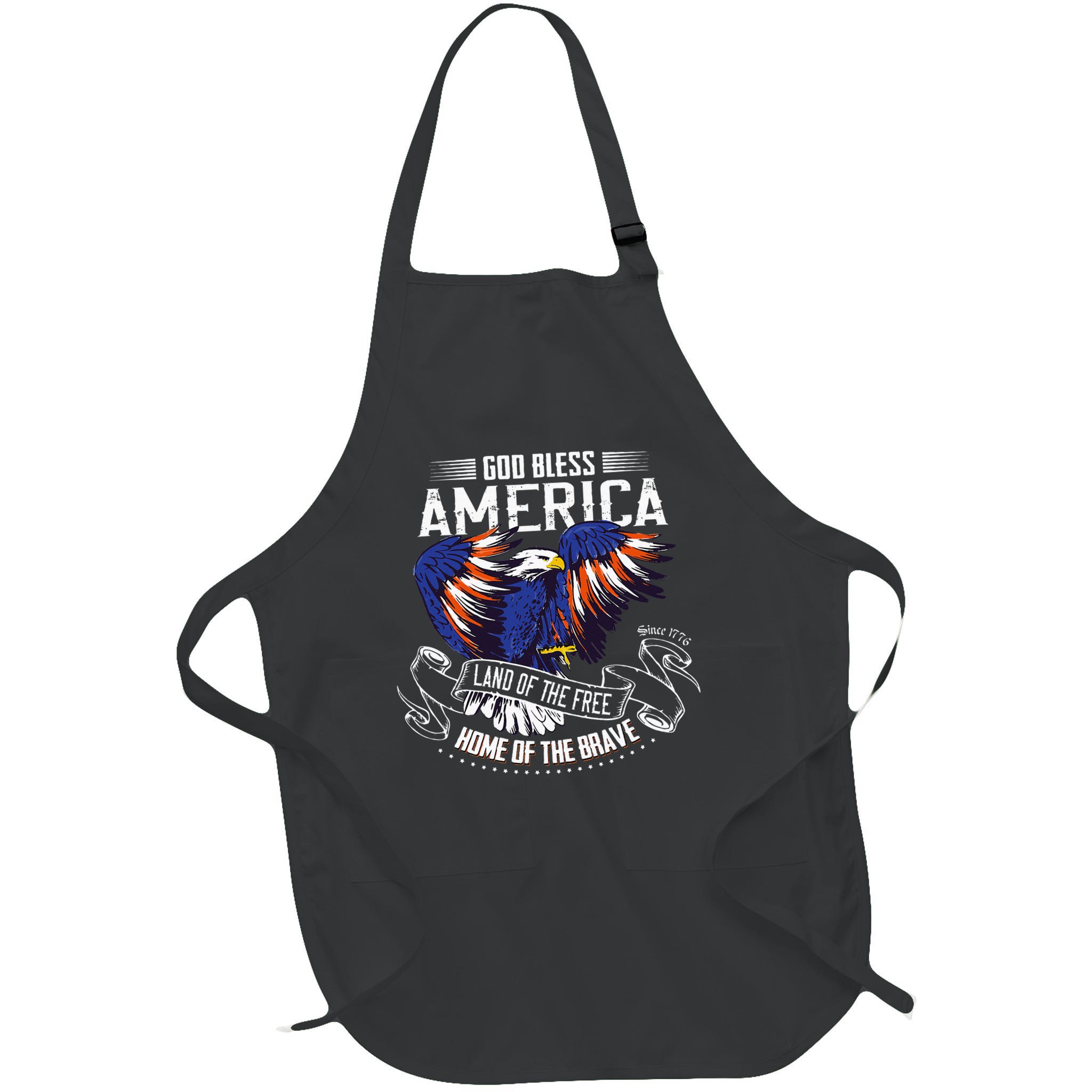 God Bless America Eagle Land Of The Free Home Of The Brave Apron