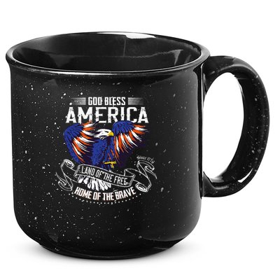 God Bless America Eagle Land Of The Free Home Of The Brave 15oz Campfire Ceramic Mug