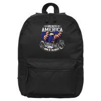 God Bless America Eagle Land Of The Free Home Of The Brave 16 in Basic Backpack