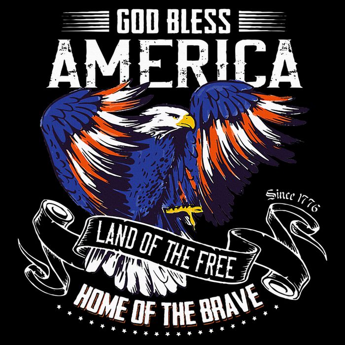 God Bless America Eagle Land Of The Free Home Of The Brave 16 in Basic Backpack