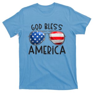 God Bless America Usa Flag Sunglasses 4th Of July Patriotic Gift T-Shirt