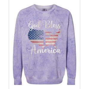 God Bless America Colorblast Crewneck Sweatshirt