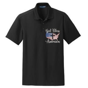 God Bless America Dry Zone Grid Polo