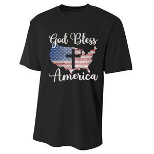 God Bless America Performance Sprint T-Shirt