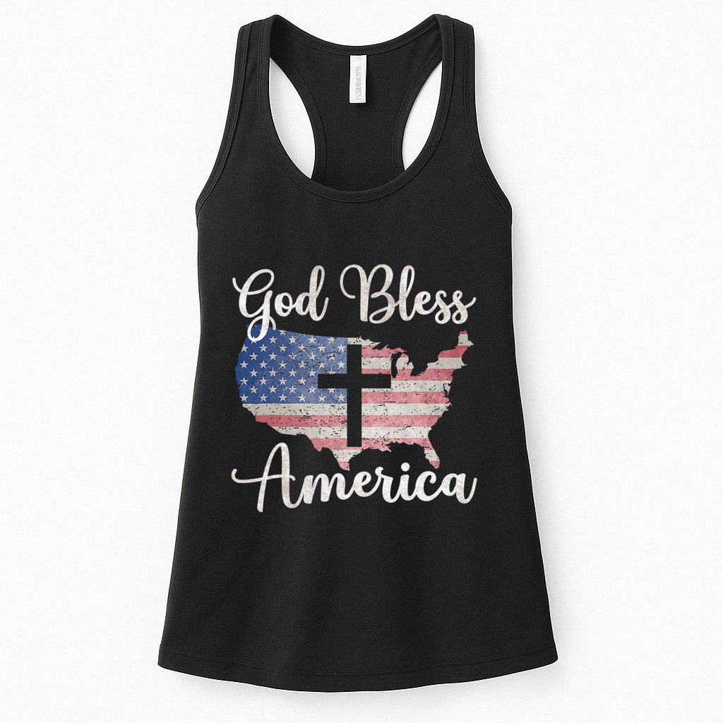 God Bless America Womens Tank Top