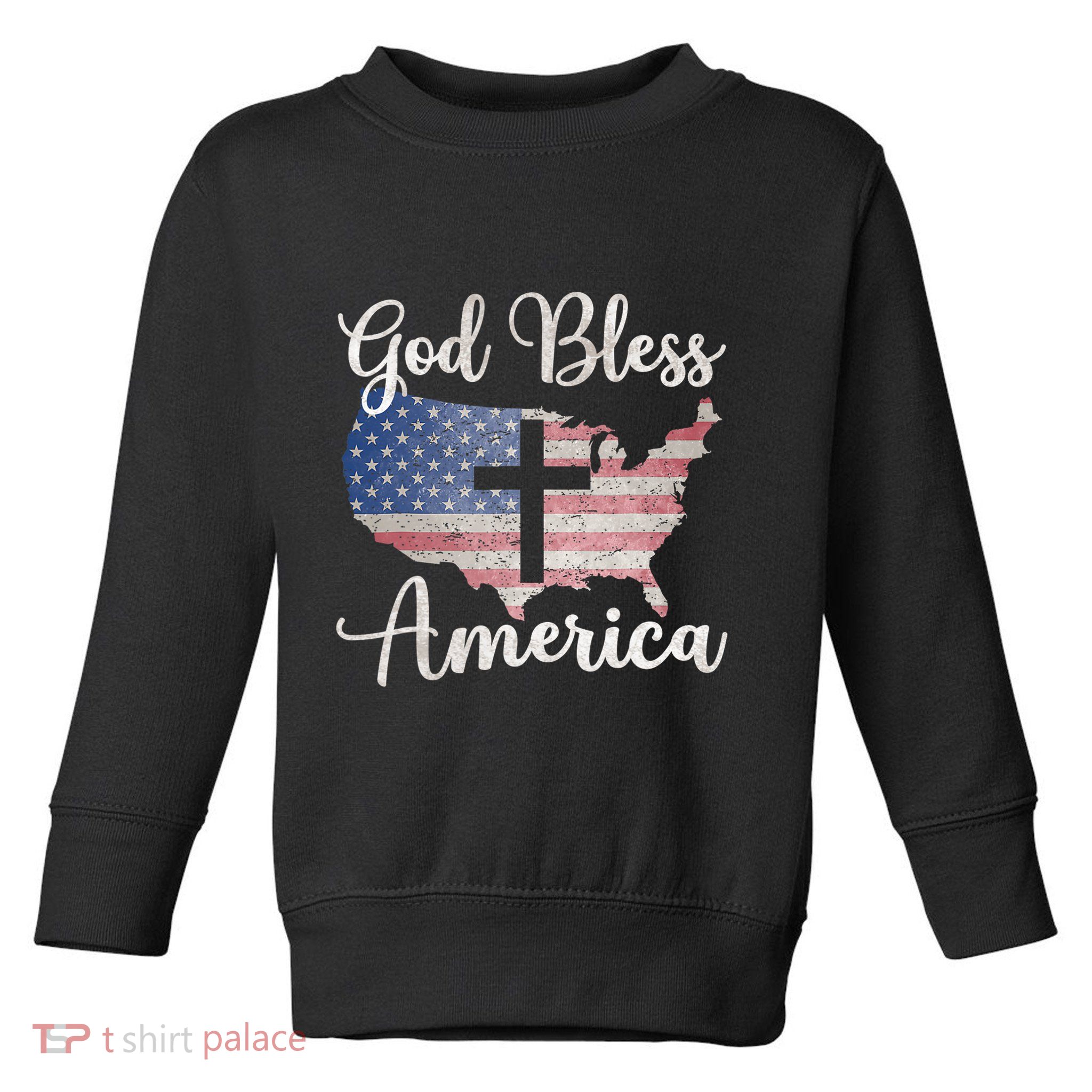 God Bless America Toddler Sweatshirt