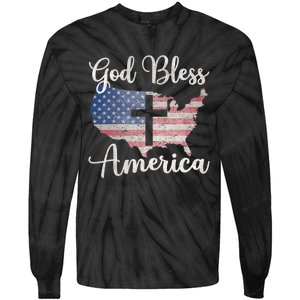 God Bless America Tie-Dye Long Sleeve Shirt