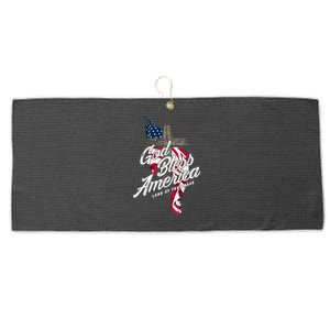 God Bless America Land Of The Brave Gift Large Microfiber Waffle Golf Towel