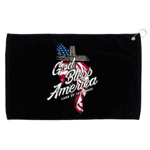 God Bless America Land Of The Brave Gift Grommeted Golf Towel