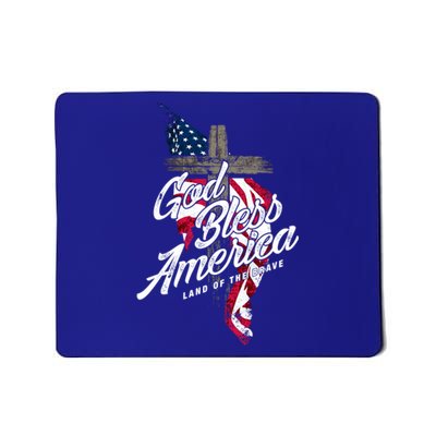 God Bless America Land Of The Brave Gift Mousepad