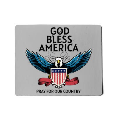 God Bless America Pray For Our Country American Pride Gift Mousepad