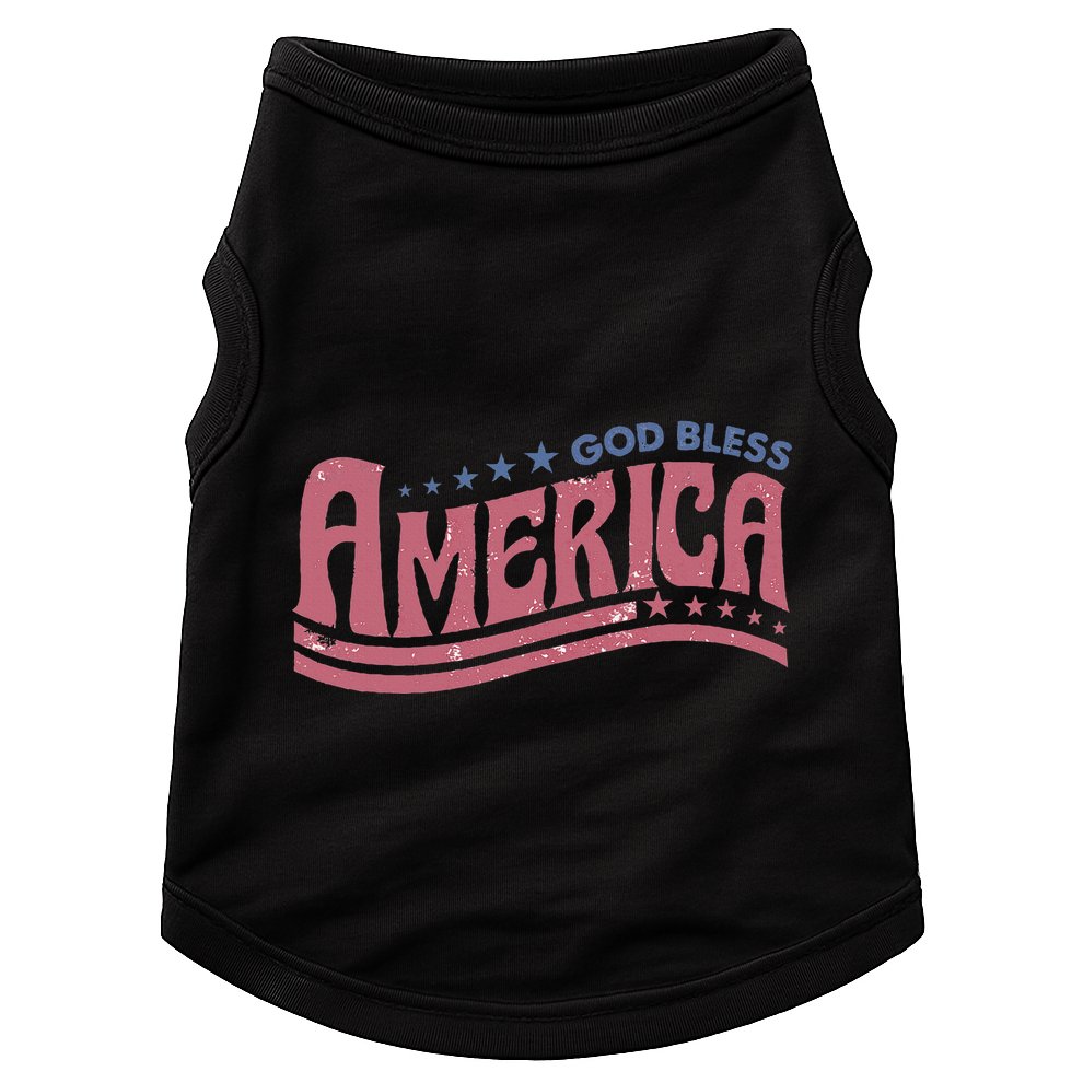 God Bless America Independence Day Doggie Tank