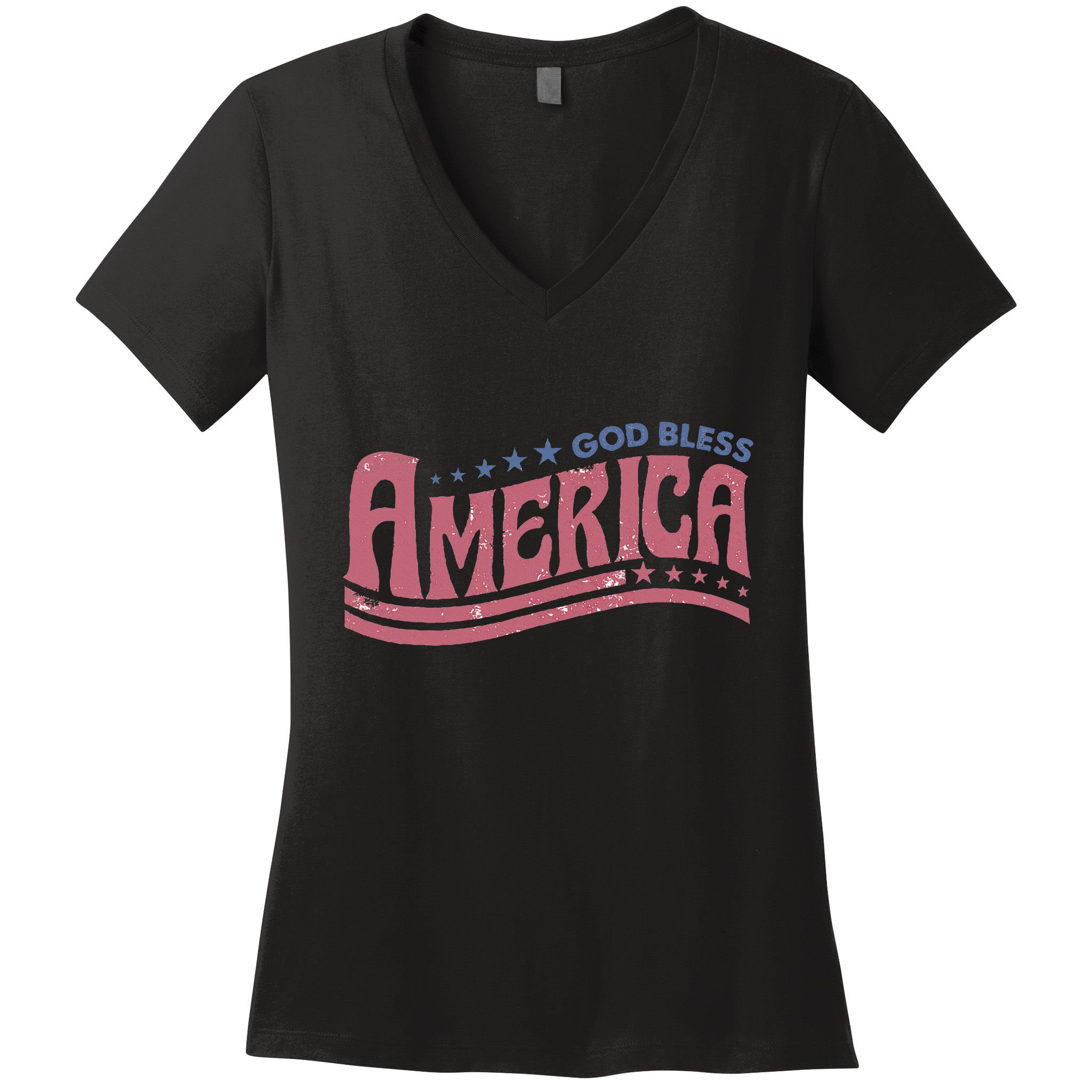God Bless America Independence Day Women's V-Neck T-Shirt
