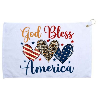 God Bless America Patriotic 4th Of July American Christians Grommeted Golf Towel