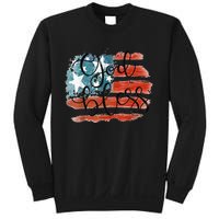 God Bless America Retro American Flag 4th Of July Patriotic Sweatshirt