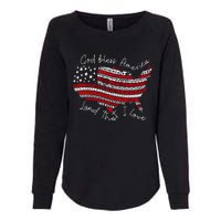 God Bless America Land That I Love Womens California Wash Sweatshirt