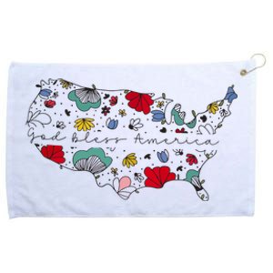 God Bless America Grommeted Golf Towel