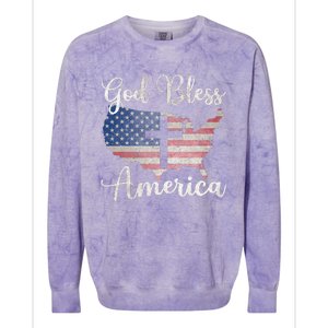 God Bless America Colorblast Crewneck Sweatshirt