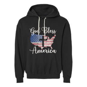 God Bless America Garment-Dyed Fleece Hoodie