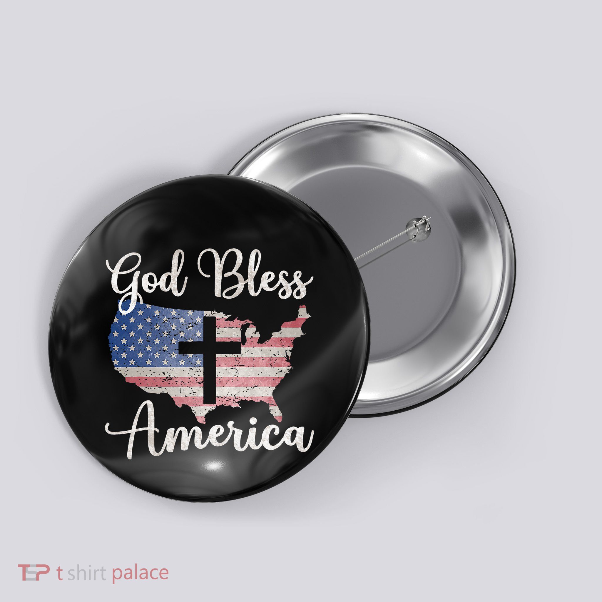 God Bless America Button