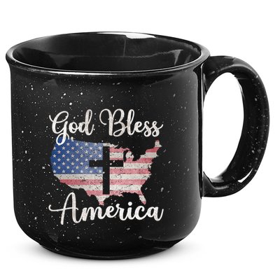 God Bless America 15oz Campfire Ceramic Mug