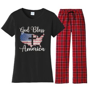 God Bless America Women's Flannel Pajama Set