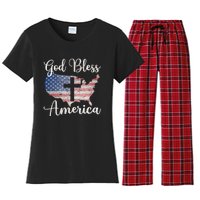 God Bless America Women's Flannel Pajama Set