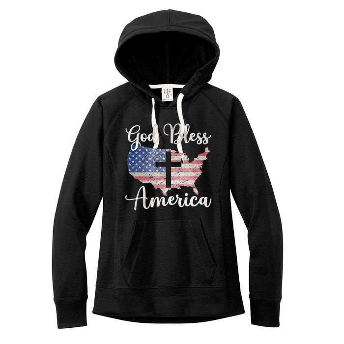 God Bless America Women's Fleece Hoodie