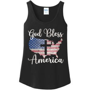 God Bless America Ladies Essential Tank