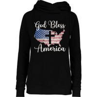 God Bless America Womens Funnel Neck Pullover Hood