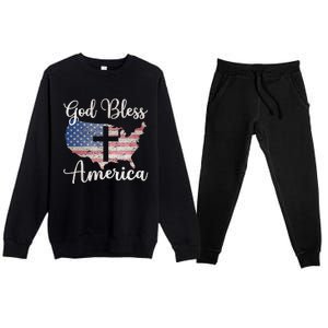 God Bless America Premium Crewneck Sweatsuit Set