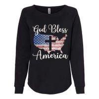 God Bless America Womens California Wash Sweatshirt