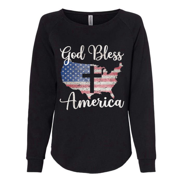 God Bless America Womens California Wash Sweatshirt