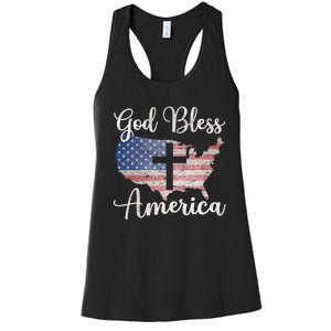 God Bless America Women's Racerback Tank