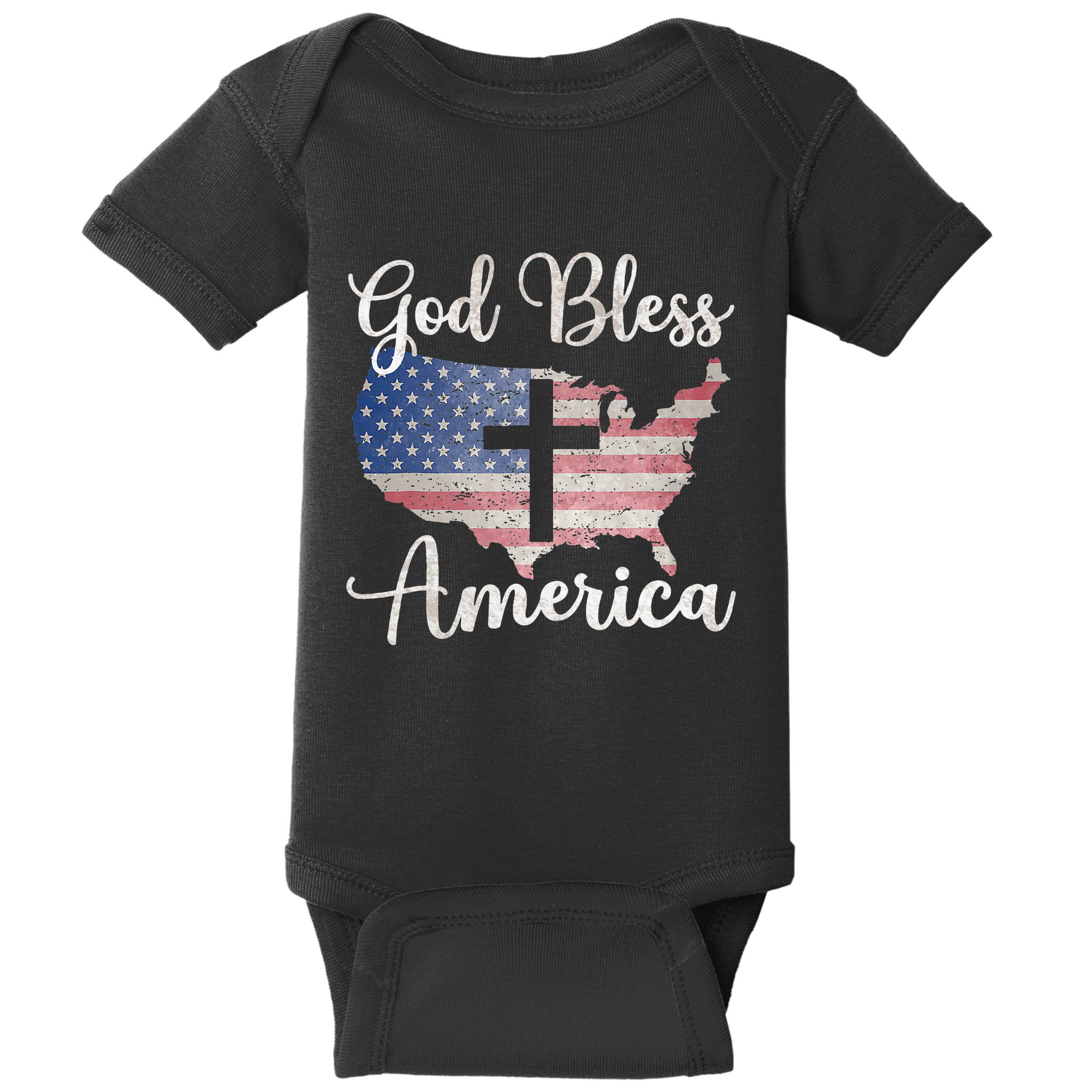 God Bless America Baby Bodysuit
