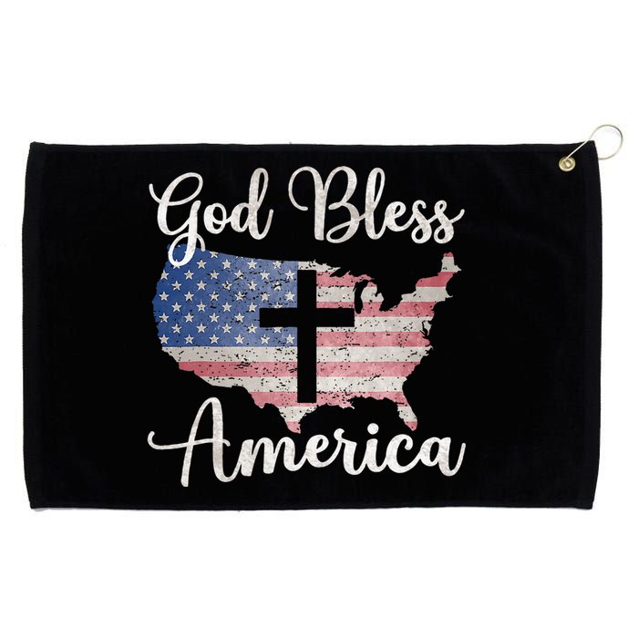 God Bless America Grommeted Golf Towel