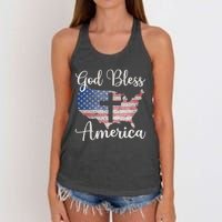 God Bless America Women's Knotted Racerback Tank