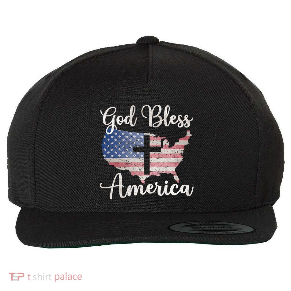 God Bless America Wool Snapback Cap