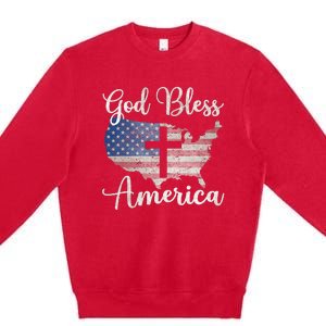 God Bless America Premium Crewneck Sweatshirt