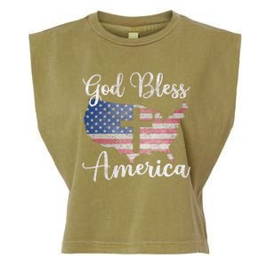 God Bless America Garment-Dyed Women's Muscle Tee