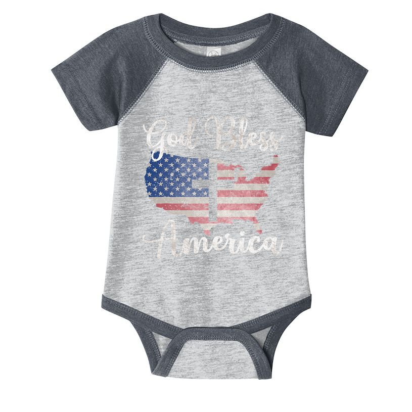 God Bless America Infant Baby Jersey Bodysuit