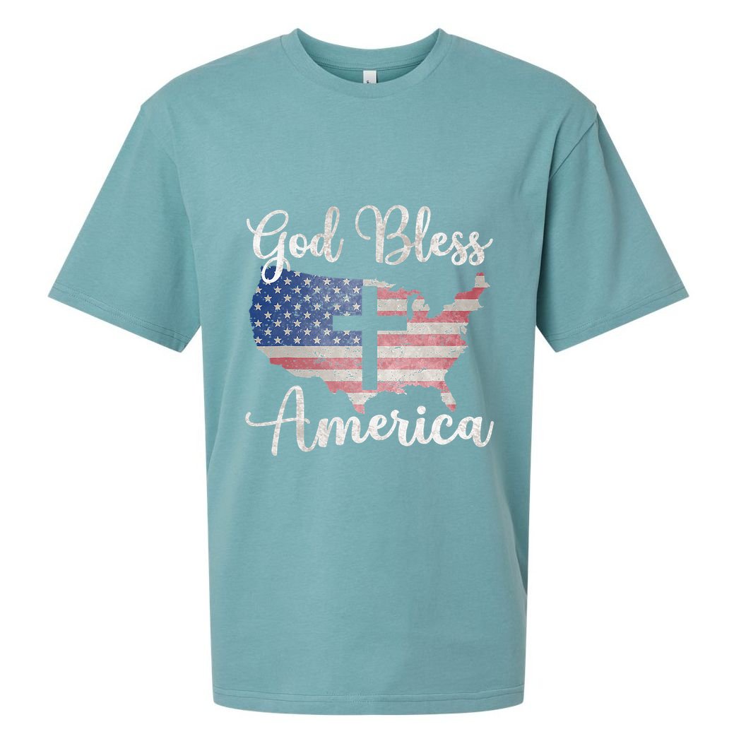 God Bless America Sueded Cloud Jersey T-Shirt