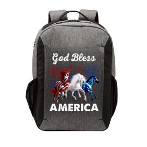 God Bless America Red White Blue Horses Gift Vector Backpack