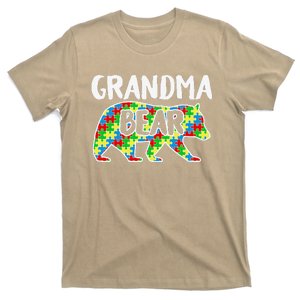 Grandma Bear Autism Awareness Month Family Support T-Shirt