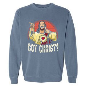 Got Buddy A Christ Christmas Cool Jesus Religious Christian Garment-Dyed Sweatshirt